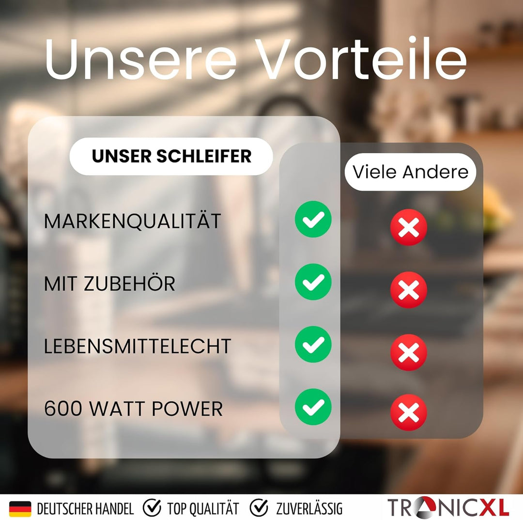 600W Kombischleifer Schleifgerät + Filzscheibe zum Polieren + Schleifband Messerschleifer Messerschä