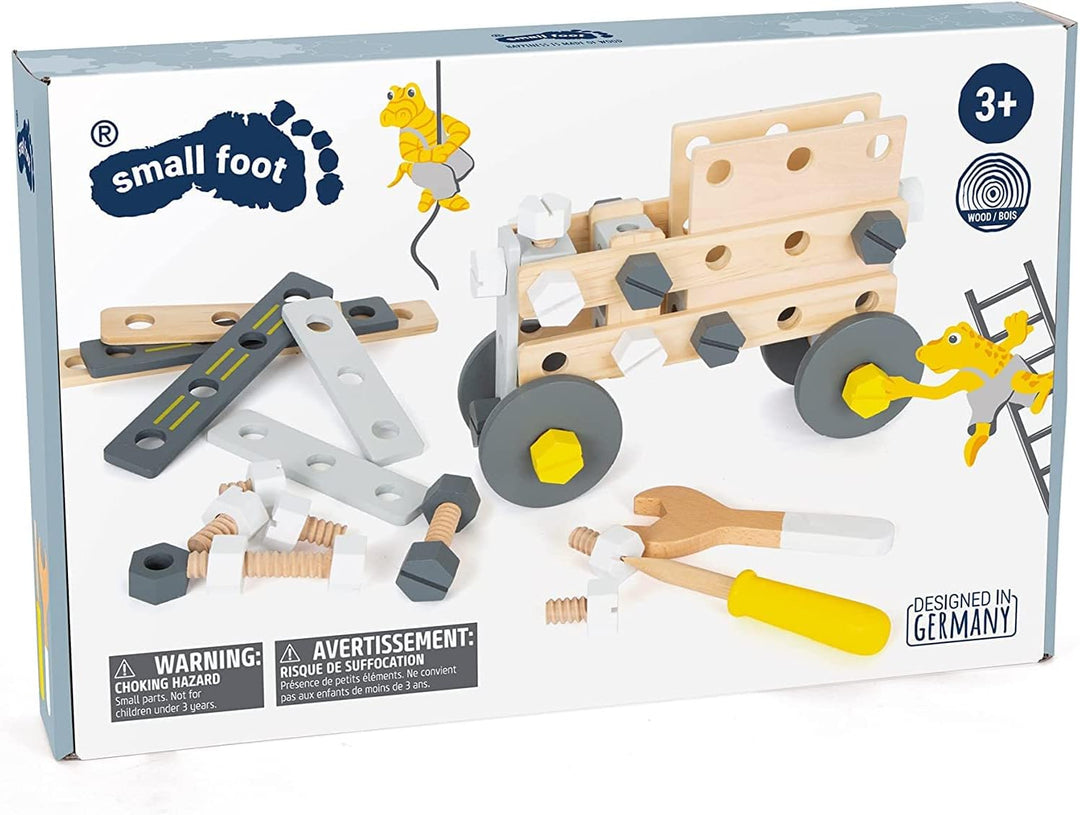 Small Foot Konstruktionsset Miniwob aus Holz, kreativer Bausatz mit Werkzeugen und Zubehör, ab 3 Jah