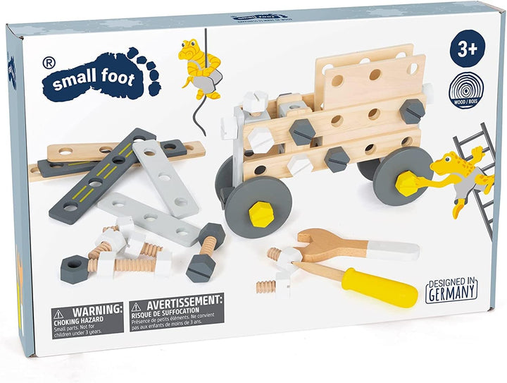 Small Foot Konstruktionsset Miniwob aus Holz, kreativer Bausatz mit Werkzeugen und Zubehör, ab 3 Jah