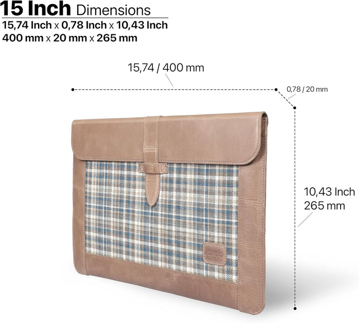 Londo Echtleder Tasche, Hülle für MacBook Pro – 13,3 & 13 Zoll und iPad Pro 12.9 Zoll Kompatibel mit