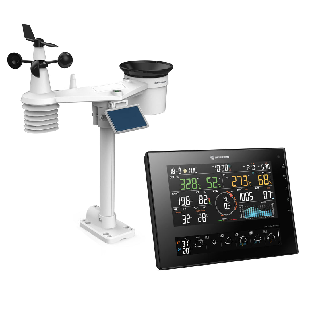 Bresser 11-Tage 4Cast CV WLAN Wetterstation 7-in-1 Solar, detaillierte Wettervorhersage, ProWeatherL