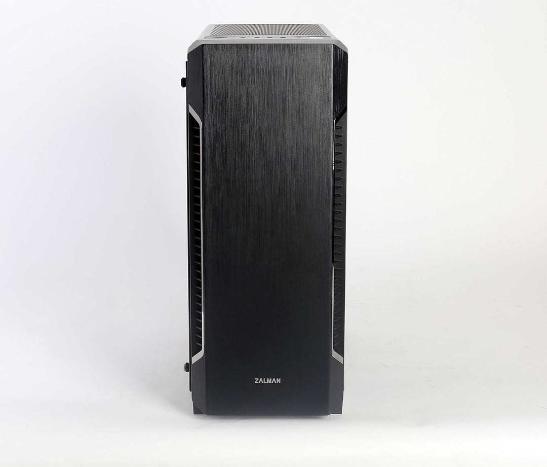 Zalman S3 PC Midi Tower ATX Gehäuse mit Lüfter, Gaming Gehäuse ATX Tower, PC Gehäuse Durchsichtig mi