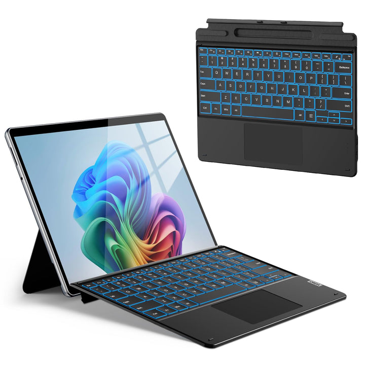ORDA Surface Pro 11 Tastatur, Kompatibel mit Surface Pro 11/10/9/8/X mit Multi-Geste-Trackpad, 13 Zo