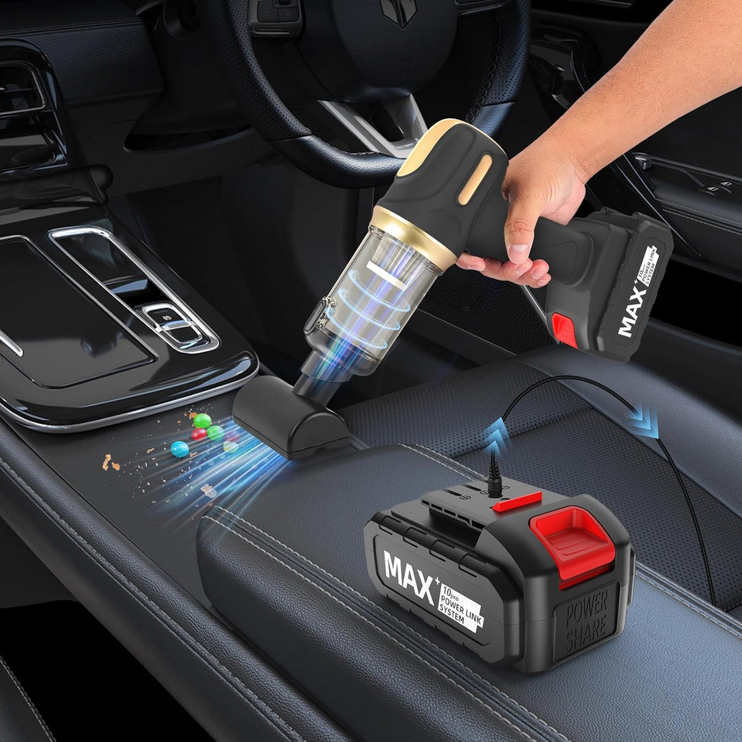 Tiazhan Handstaubsauger, 21000 Pa/120W Handstaubsauger Auto, 7 in 1 Staubsauger und USB-Anschluss, m