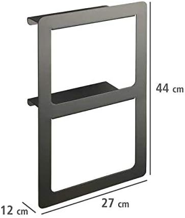 WENKO Handtuchhalter Duo Montella, inkl. Schraubmaterial für Wandmontage, Aluminium, rostfrei, 27x44