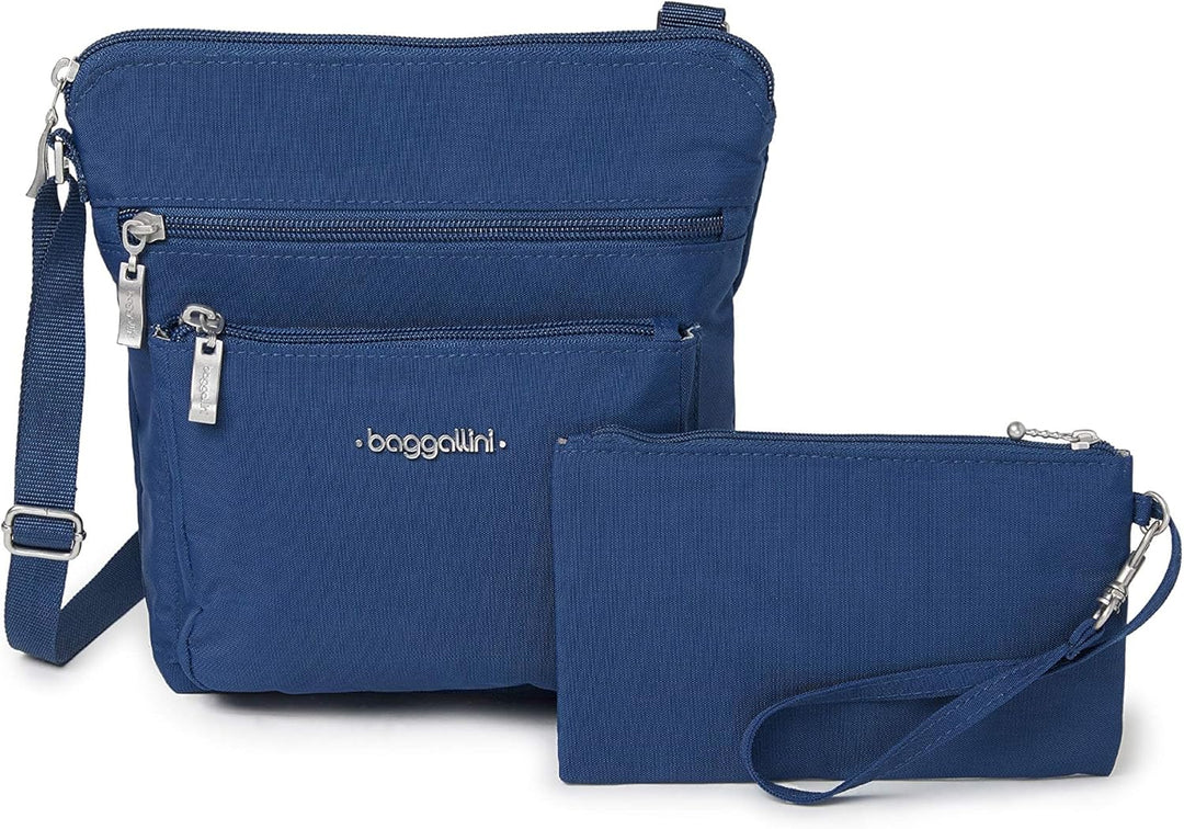 Baggallini Damen Pocket Crossbody Umhängetaschen Pacific, Pacific