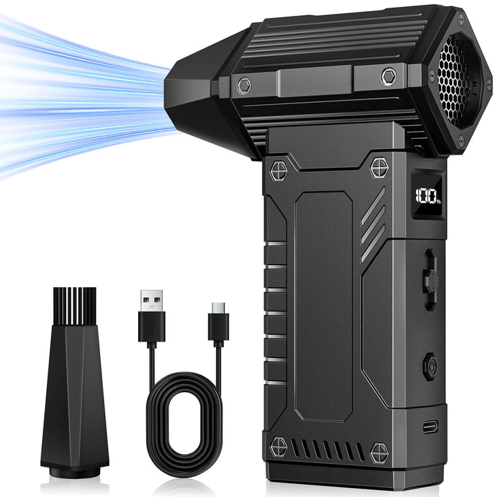 Anruzon Electric Air Duster, 350000RPM Super Power Elektrische Staubgebläse mit 12000 mAh Akku Compr