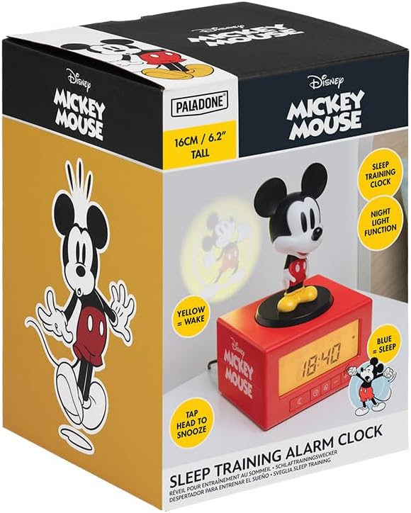 Paladone Disney Mickey Mouse Schlaftrainingswecker – offiziell Lizenziertes Geschenk, Kinder-Projekt