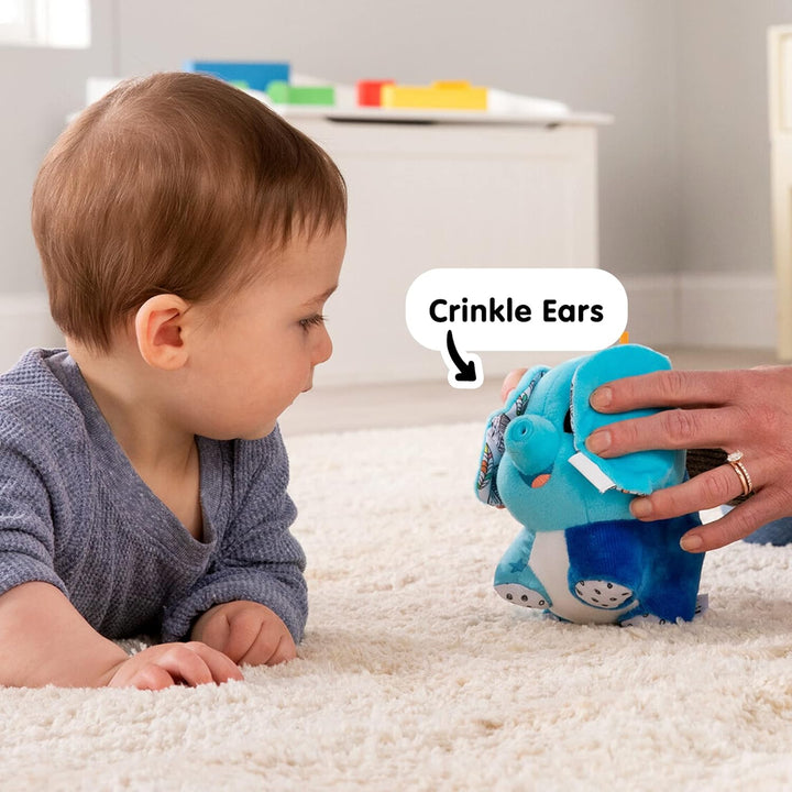 LAMAZE Puffaboo Elefant, Babyspielzeug für Neugeborene, sensorisches Spielzeug für Babys, Geschenk f