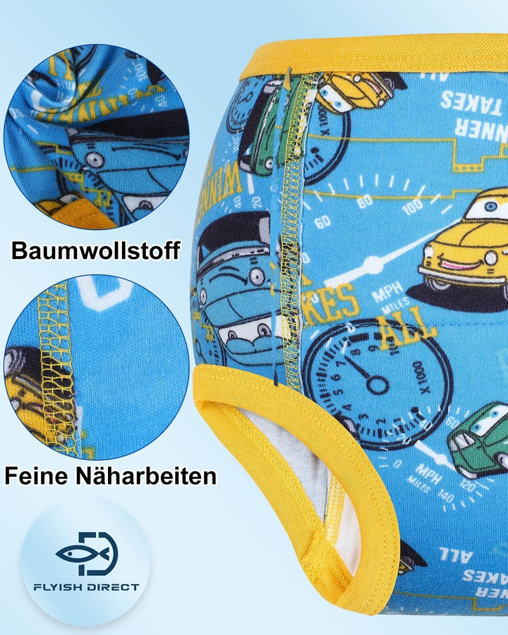 FLYISH DIRECT Töpfchen Trainingshose, 6er Kinder Töpfchentraining Unterwäsche für Jungen und Mädchen