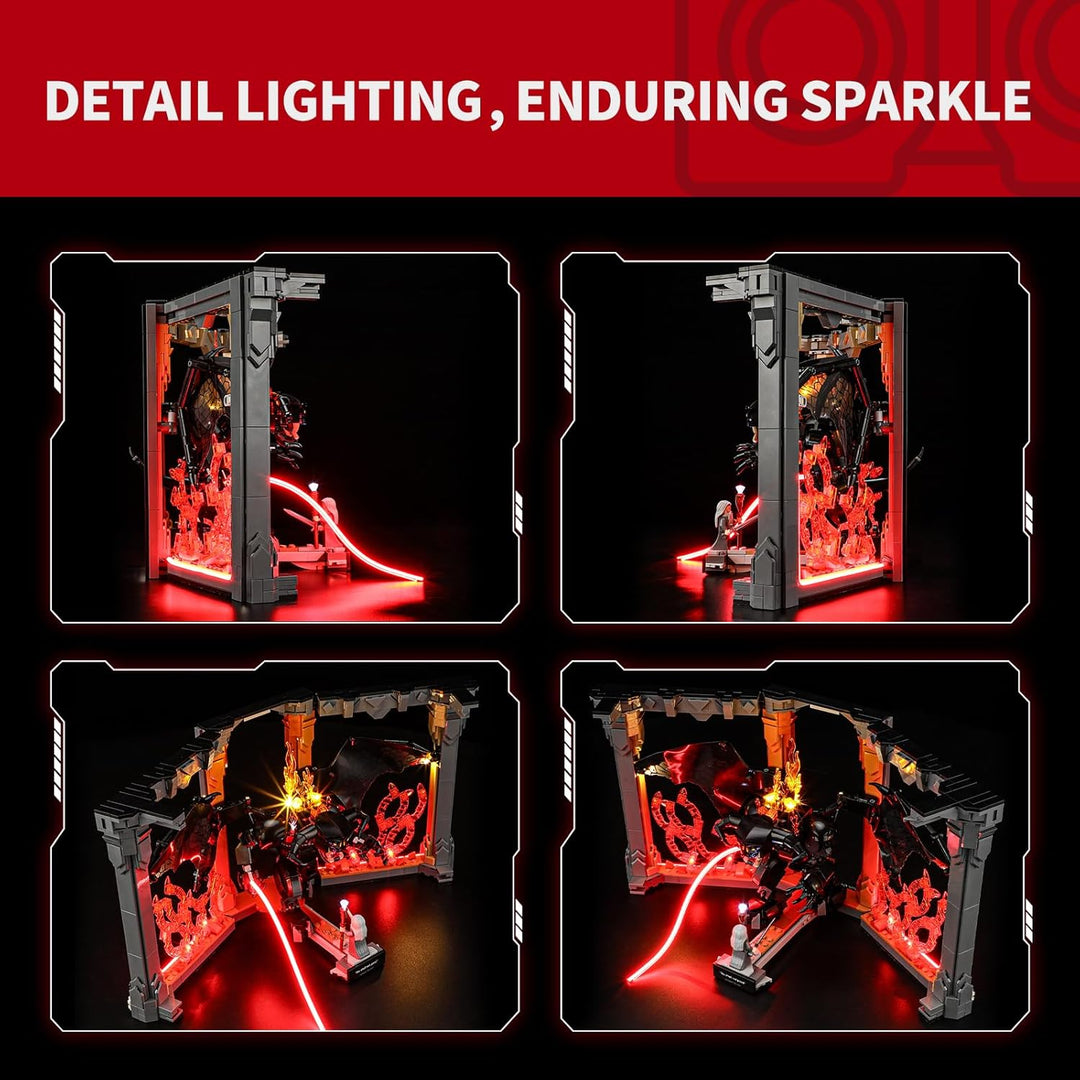 BRIKSMAX Licht für Lego Der Herr der Ringe: Balrog Bücherstütze 10367 - Compatible with Icons Bauste