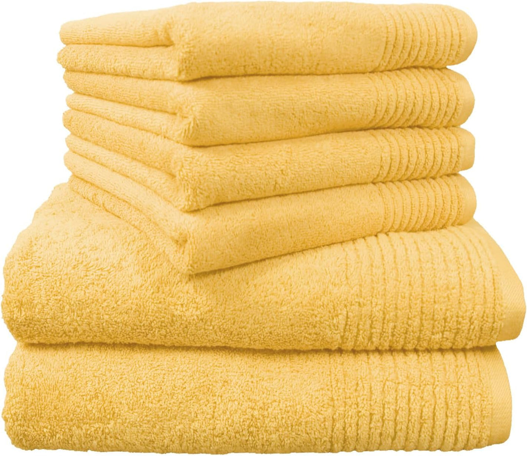 Dyckhoff 0410996825 Handtuchset "Brillant", 2 Badetücher / Duschtücher 70 x 140 cm und 4 Handtücher