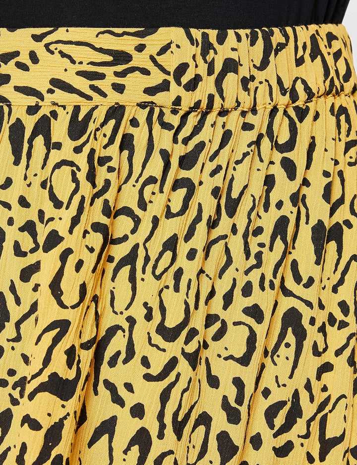 Supermom Damen Skirt Utb AOP Leopard Rock XL Honey Mustard - P645, XL Honey Mustard - P645