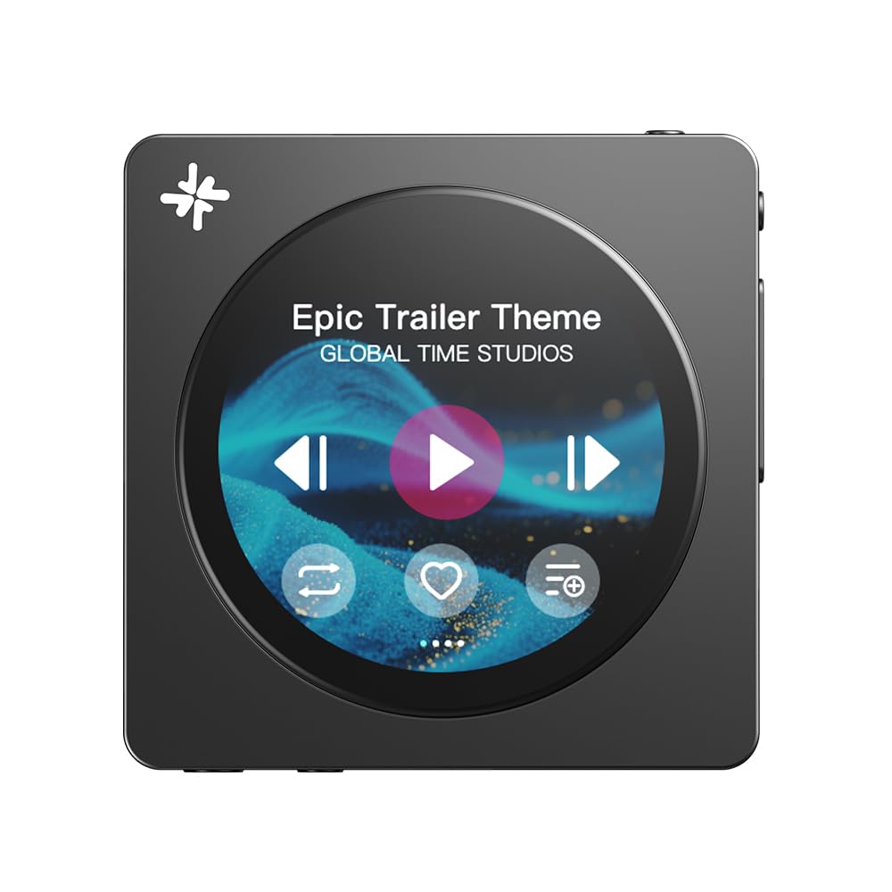 FIIO DISC Tragbarer HiFi-Musik-Player, Dual-DAC-Digital-Audio-Player mit 3,5-mm- und 4,4-mm-Ausgänge