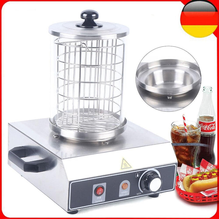 HotDog Maker Profi Würstchenwärmer Würstchenkocher Edelstahl Bockwurstkocher 350w silber