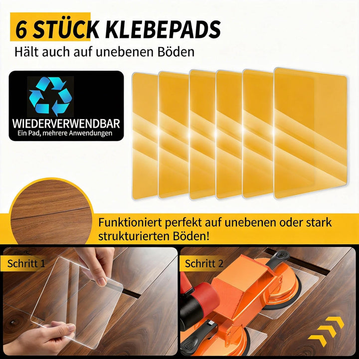 Bodenspalt-Reparaturwerkzeug, Laminat-Verlegewerkzeug, Verbesserter Saugnapf &amp; 6 Klebepads für Lamin