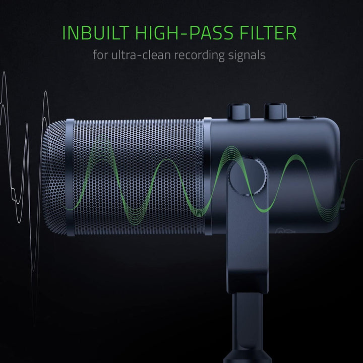 Razer Seiren Elite - USB Kondensator-Mikrofon für Streaming (Kompakt mit integriertem Schockdämpfer,