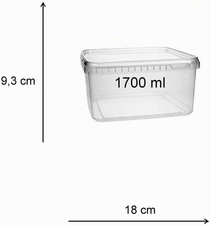 mikken Kunststoffdose 10x 1,7 Liter Plastikdose mit Deckel, lebensmittelecht inkl. 1 Schaufel, 10x 1