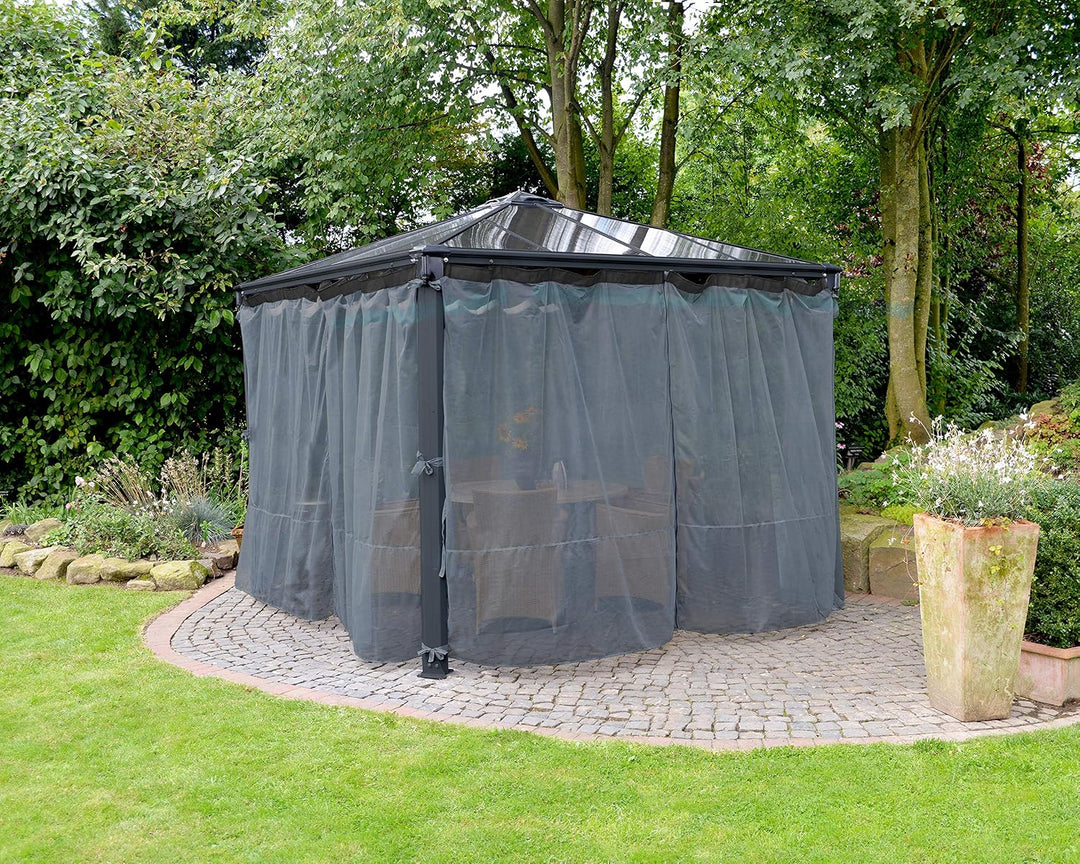 Palram Canopia Palermo 3000, 3600 Mosquito net Gartenpavillon Zubehör, grau, 1 x 360 x 217 cm