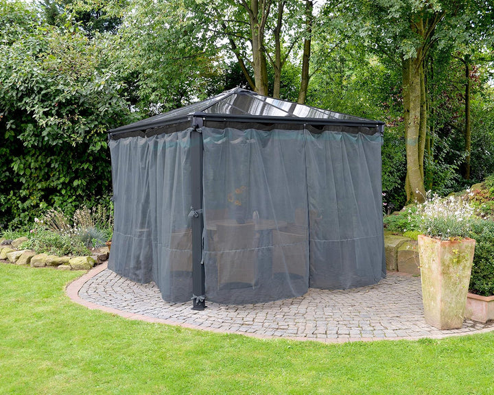 Palram Canopia Palermo 3000, 3600 Mosquito net Gartenpavillon Zubehör, grau, 1 x 360 x 217 cm