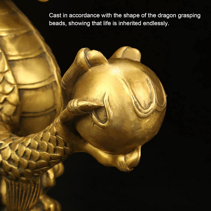 GLOGLOW Chinesische Drachen-Ornamente, Messing, Glücksdrachen-Ornamente, Basteln, Drachen-Skulptur,