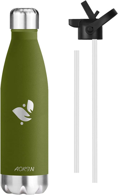 AORIN Vakuum-Isolierte Trinkflasche - 350ml/500ml/750ml - Wasserflasche BPA-Frei,24 H Kühlen & 12 H