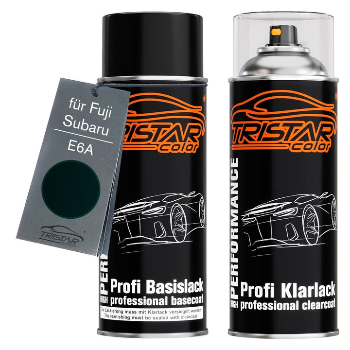 TRISTARcolor Autolack Spraydosen Set für Fuji/Subaru E6A Deep Green Perl/British Racing Green Perl B