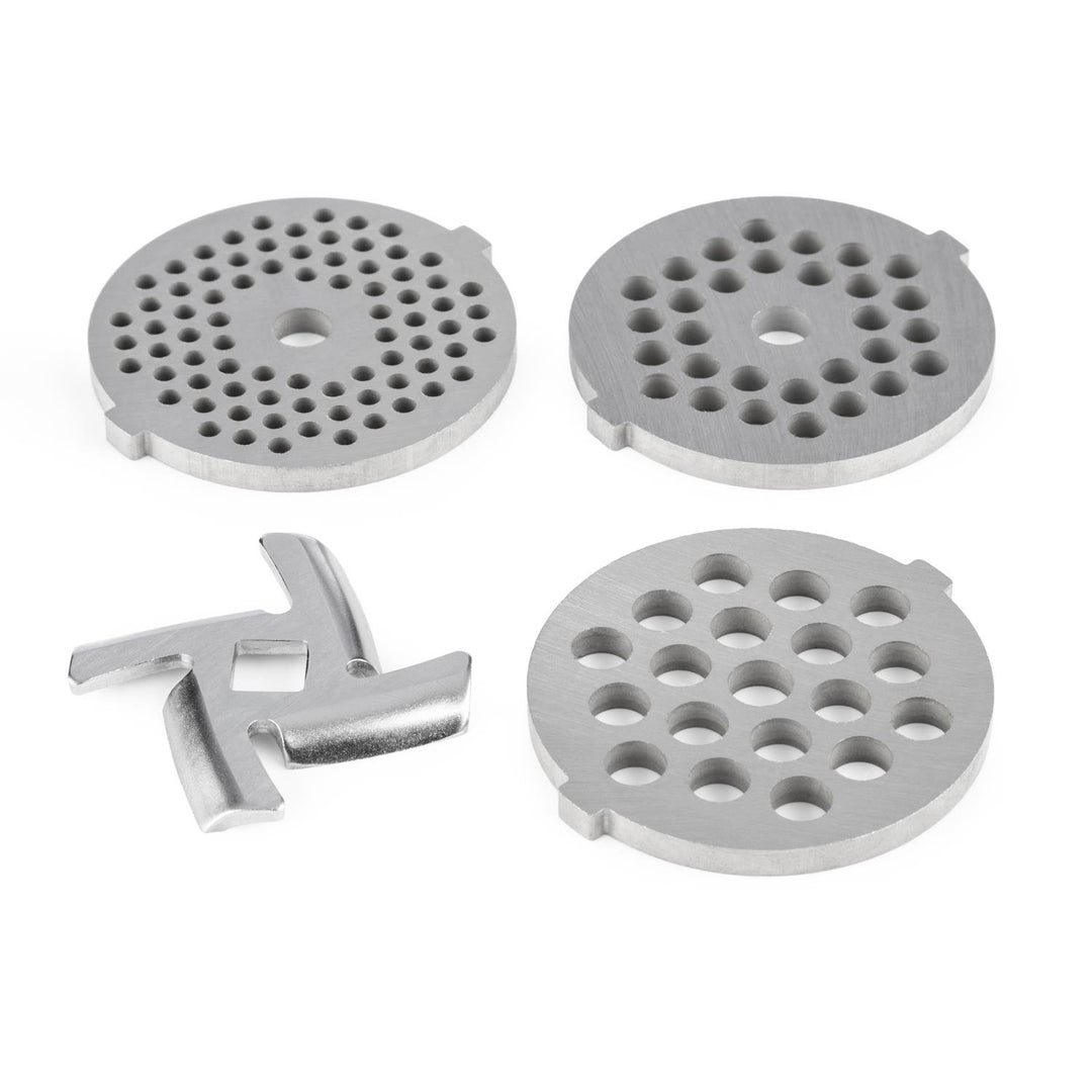 Klarstein 4-teilig - Lochscheiben-Set, 3-4,5-7 mm, Ersatz-Kreuzmesser, für den Fleischwolf der Lucia