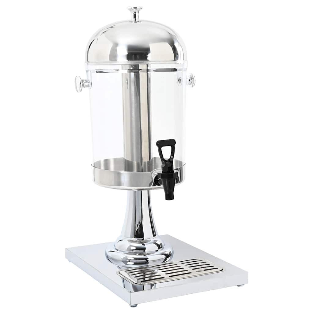 vidaXL Getränkespender Edelstahl 8L Saftspender Wasserspender Saft Dispenser 26.5 x 35 x 57 cm, 26.5