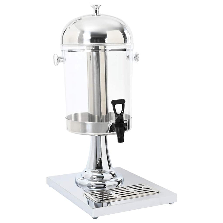 vidaXL Getränkespender Edelstahl 8L Saftspender Wasserspender Saft Dispenser 26.5 x 35 x 57 cm, 26.5