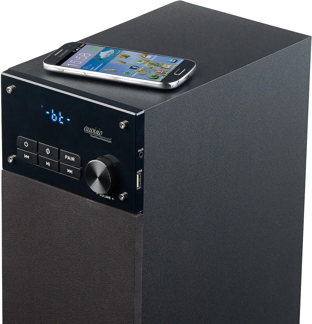 auvisio Lautsprecherturm: 2.1-Multiroom-Turmlautsprecher m. WiFi, Bluetooth, USB-Anschluss, 160W (So