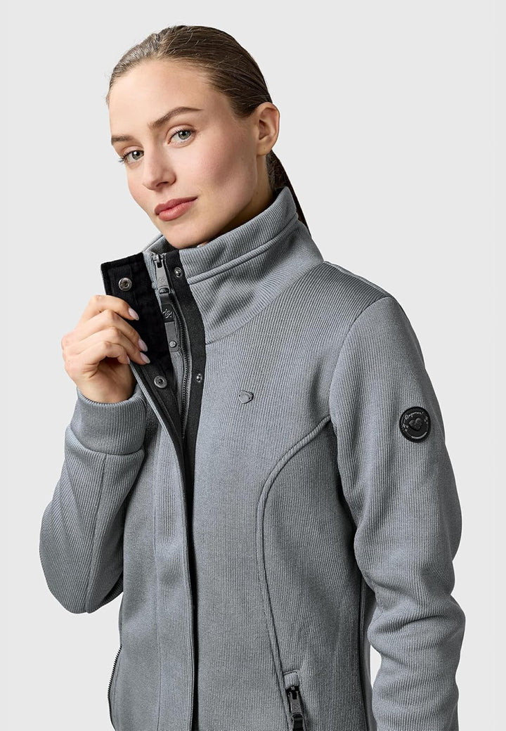 Ragwear Damen Leichter Sweat-Übergangsmantel lang windabweisendl mit hohem Kragen Letrice Bonded XS-