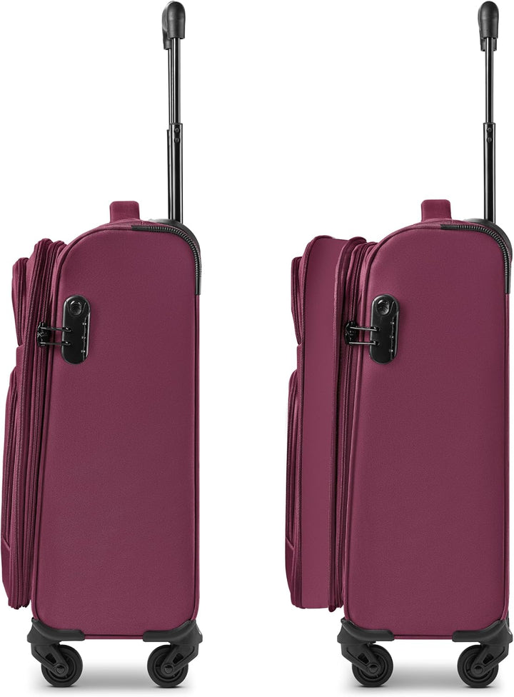 Smartbox Weichgepäck Kabinen-Koffer für Damen &amp; Herren | Kleiner Cabin-Trolley 36 x 23 x 55cm | 4 Ro
