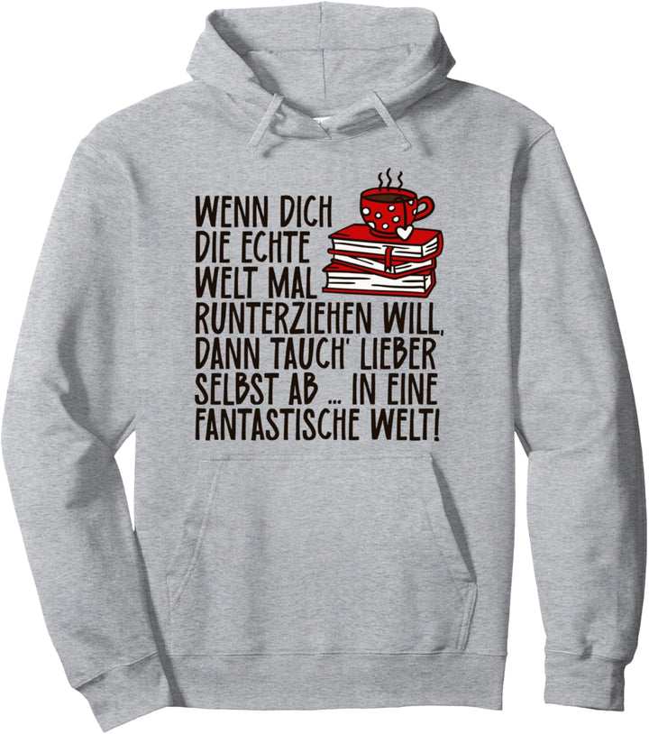 Sprüche über Bücher Lesen Leserin Leser Leseratte Bücherwurm Pullover Hoodie