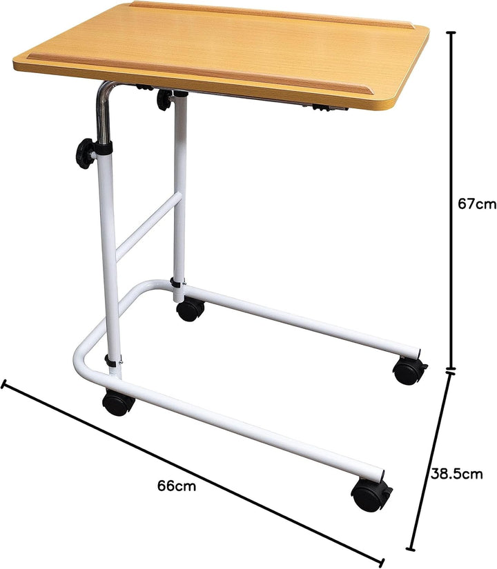 Aidapt Betttisch Buche - höhenverstellbar bis 100 cm - Platte 60 x 40 cm