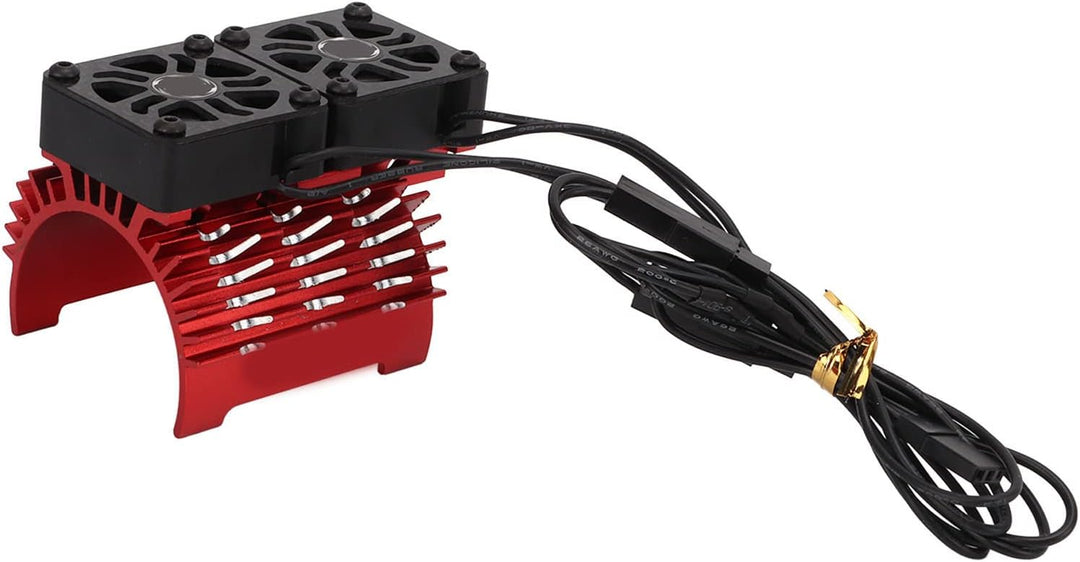 RC Bürstenloser Motor Lüfter, Doppelte Lüfter, 40‑42 mm, Alu, RC Car Kühlkörper für 1/8 ferngesteuer
