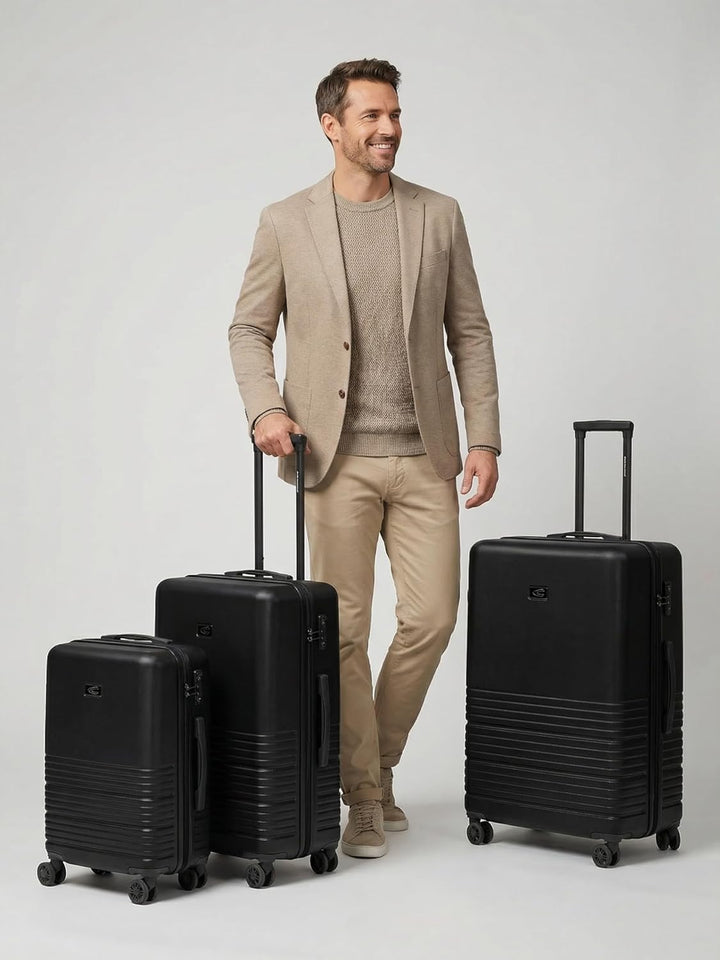 camel active Koffer-Set 3-teilig für Damen und Herren | Reise-Trolleys 47 x 30 x 78 cm aus hochwerti