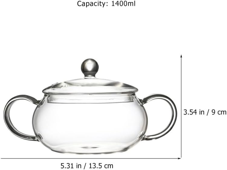 SOIMISS HitzebestäNdiger Glastopf mit Deckel 9.84 Zoll Glas Kochtopf für Induktionsherd Schmoren Koc