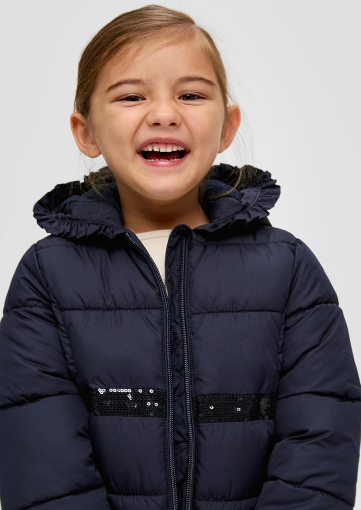 s.Oliver Steppjacke mit abnehmbarem Kunstfell 104 Blau, 104 Blau