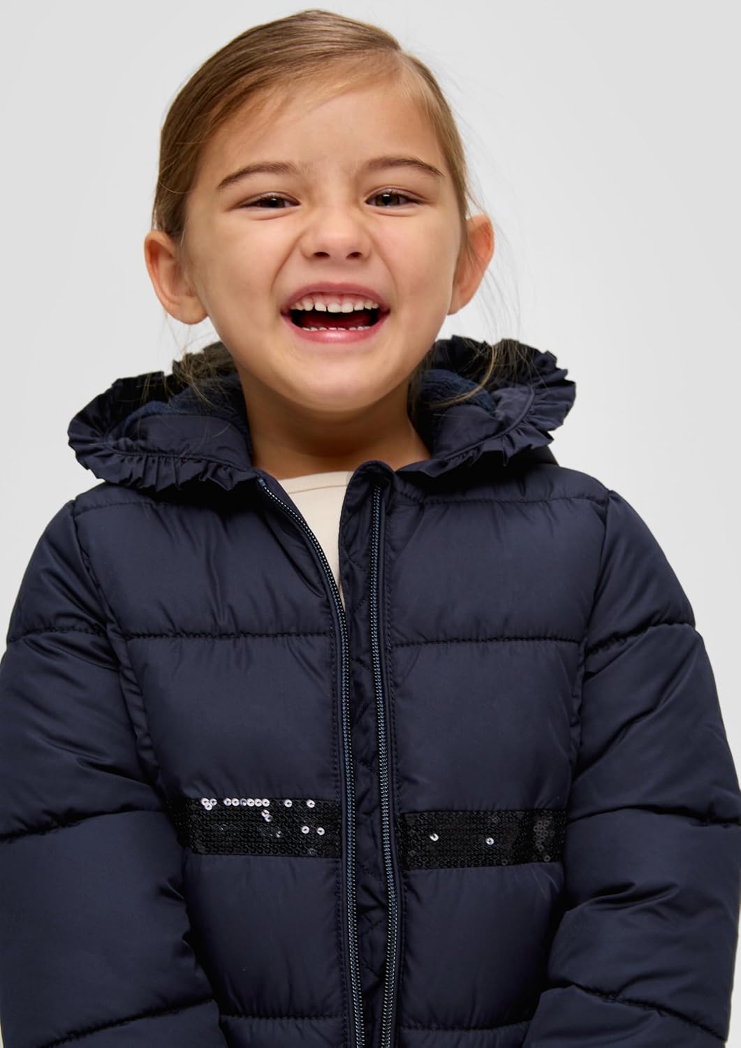 s.Oliver Steppjacke mit abnehmbarem Kunstfell 104 Blau, 104 Blau