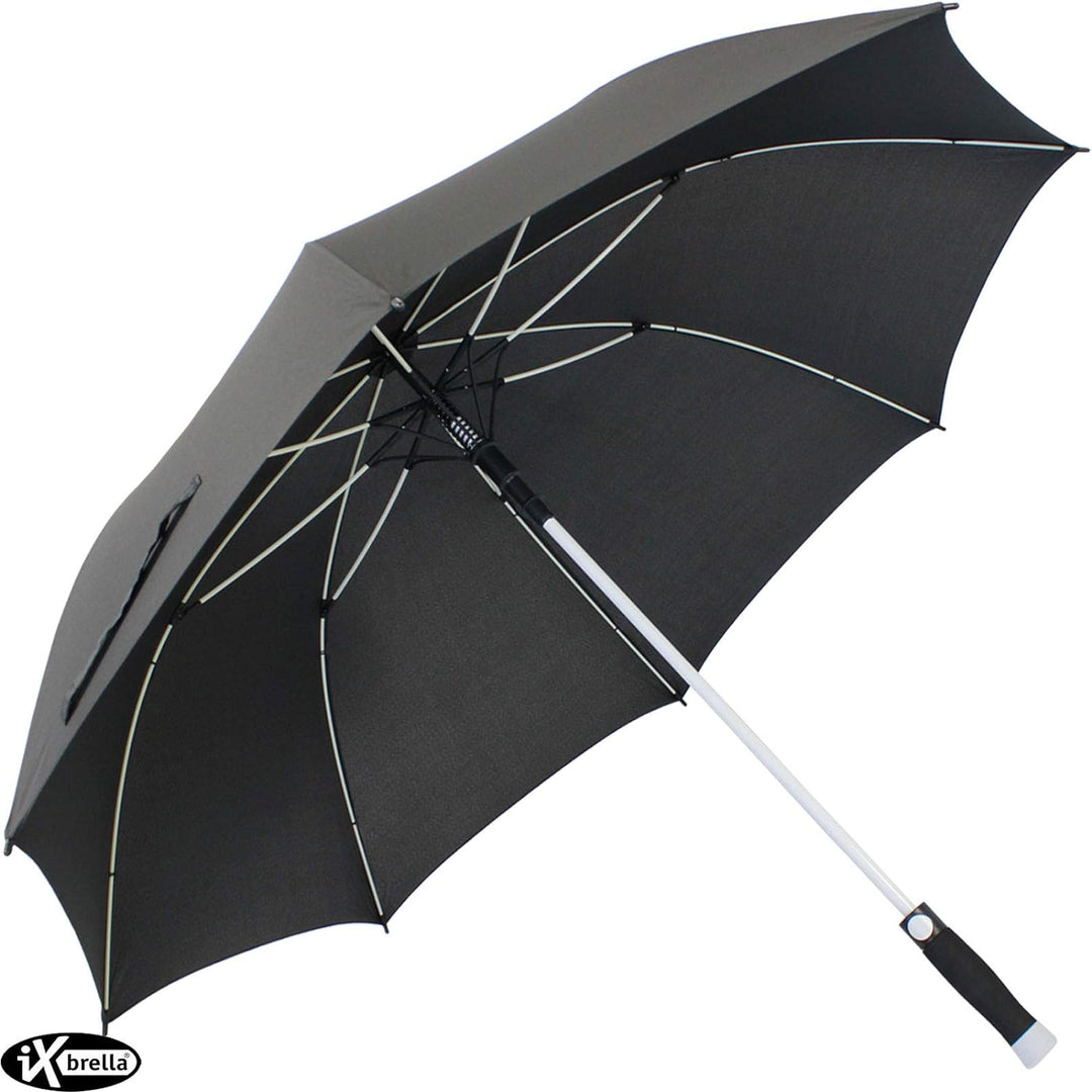 iX-brella XXL Automatik Golfschirm mit weissem Fiberglas-Gestell mit Hunde-Motiv 4 Hund 4, Hund 4