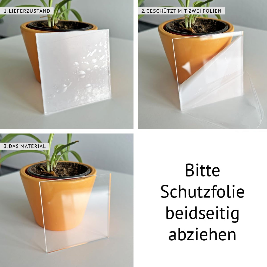 Acrylglas 2-20 mm PMMA Transparent Glasklar Laserschnitt laser polierte Kante Grösse Wählbar (20 mm,