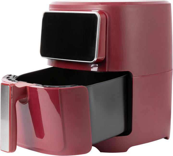 BERGNER MAROON - PFAS-Freie Heissluftfritteuse 1800W 6.9L - 8 Kochprogramme - Air Fryer mit Keramikb