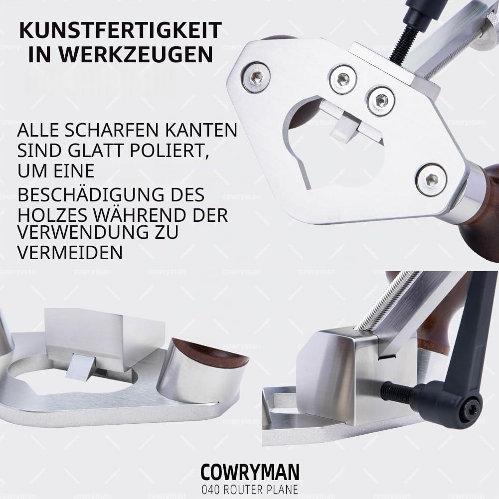 Cowryman 040 Router Flugzeug Handheld Nutfräse Werkzeug zum Schneiden von Zapfen, Nuten und Schlitzl