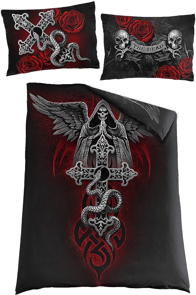 Spiral - The Dead - Bettbezug für Einzelbett + UK und EU Kissenbezug - L