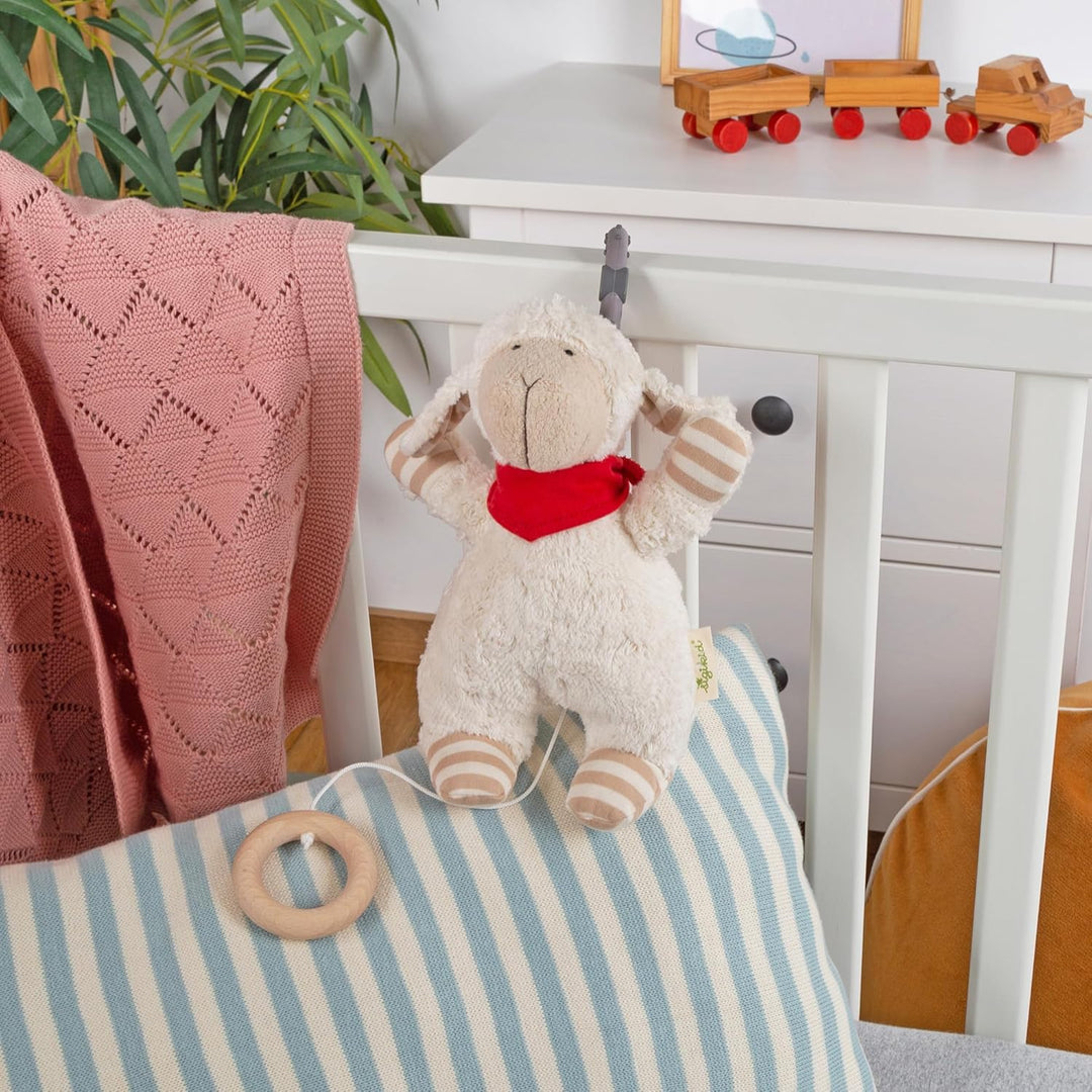 SIGIKID 38887 Spieluhr Schaf Green Mädchen und Jungen Babyspielzeug empfohlen ab Geburt weiss Weiss/