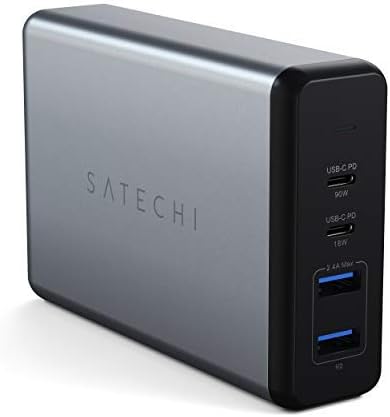 SATECHI 108W USB C PD Tischladegerät – 2 USB-C PD &amp; 2 USB-A Anschlüsse – Für M2/M1 MacBook Pro/Air,