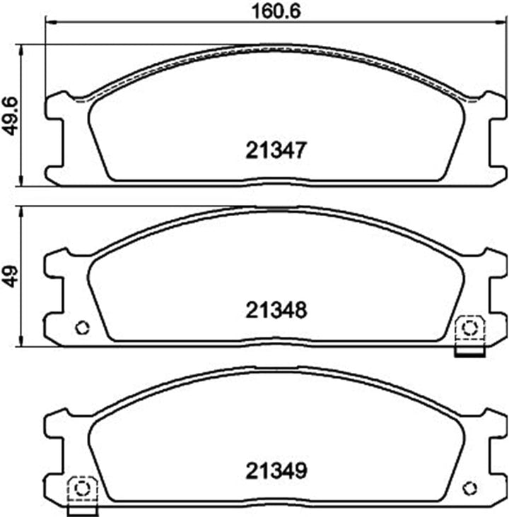HELLA PAGID 8DB 355 005-651 Bremsbelagsatz - T0009 - Dicke/Stärke: 17mm - Bremssystem: Akebono - mit