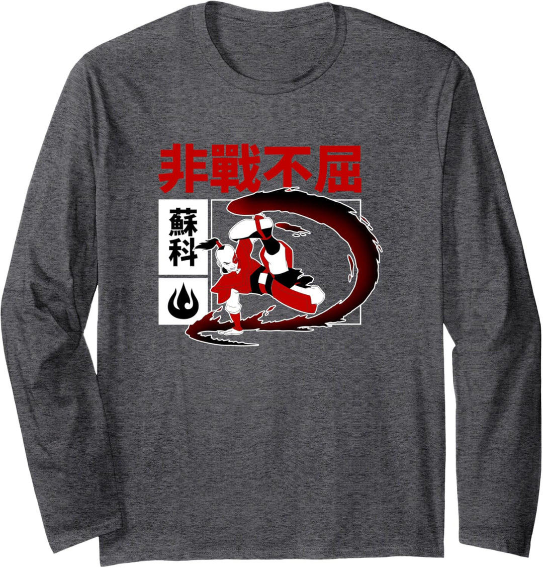Avatar: The Last Airbender Zuko Kanji Firebender Langarmshirt