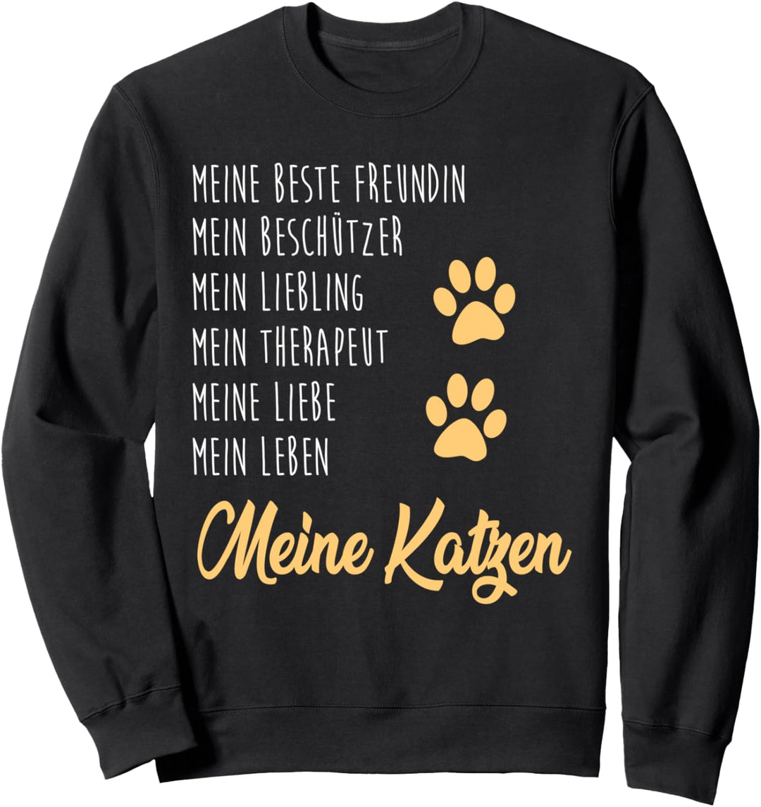 Meine Katzen Katzenhalter Süsse Kätzchen Geschenk Sweatshirt